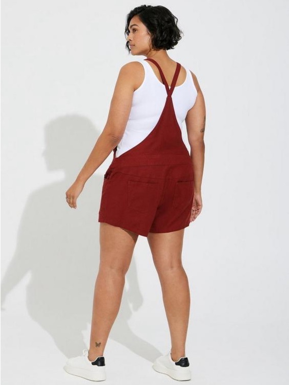 torrid Rust Red Short Overalls - Picture 4 of 11
